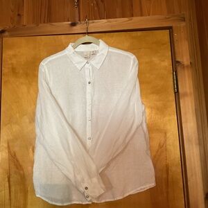 Joie White Casual Button Down Shirt